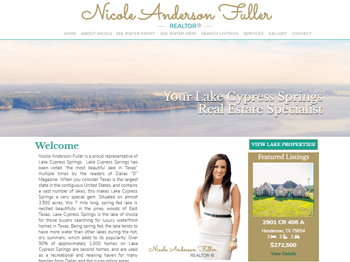 web design for NICOLE ANDERSON FULLER